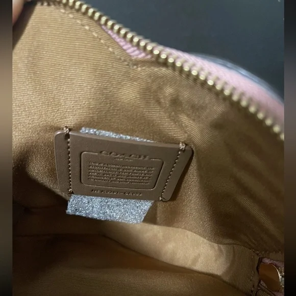 Coach Heart-Shaped Beige and Pink Crossbody Bag - Picture 3 of 8